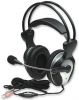 MANHATTAN 177931 :: Deluxe Stereo Headset, Flexible Metal Boom Microphone with In-Line Volume Control