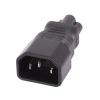 LINDY LNY-30453 :: IEC C14 3 Pin Socket To IEC C5 Cloverleaf Plug Adapter