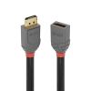 LINDY LNY-36496 :: DisplayPort 1.4 кабел, Anthra Line, 8K, 60Hz, A-A, M/F, удължителен, 1.0 м