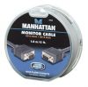 MANHATTAN 390668 :: SVGA Monitor Cable, HD15 Male / HD15 Male, 1.8 m (6 ft.), Black