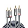 LINDY LNY-35345 :: Dual Phono Audio Cable, Cromo Line, 1m