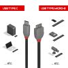 LINDY LNY-36621 :: USB 3.2 кабел, Anthra Line, Type C - Micro-B, M/M, 1м