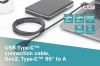ASSMANN AK-300147-010-S :: DIGITUS USB 3.1 Type-C 90° към USB А кабел M/M, 1м