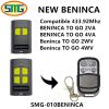 SMG-010BENINCA :: Дупликатор на дистанционни за гаражни врати и бариери, 433.92MHZ ARC Code Beninca TO.GO.2VA, 2 бутона