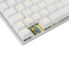 WHITE SHARK GK-2106 :: Геймърска TKL клавиатура Commandos, механична, сини суичове, бяла