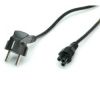 VALUE S2308-20 :: Захранващ кабел, Shuko към 3-pin C5 (Compaq) notebook накрайник, 1.8 м, черен цвят