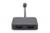 DIGITUS DS-45338 :: 2-Port MST Video Hub USB-C - 2x HDMI 2.0, 4K/60Hz 