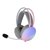 White Shark GH-2342-W :: Слушалки с микрофон FIREFLY, RGB осветление, бели