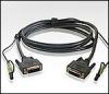 ATEN 2L-7D02V :: DVI KVM кабел, DVI-D M + 2 Audio plugs >> DVI-D M + 2 Audio plugs, 1.8 м