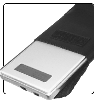 Raidsonic IB-220StU-Wh :: Външна кутия за 2.5" SATA HDD, алуминиева, дисплей + калъф, USB 2.0 интерфейс