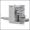 Saitek PZ39Azb :: USB хъб Flexible Smart, 4 порта, сребрист цвят
