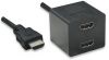 MANHATTAN 393065 :: HDMI Splitter Cable, HDMI Male to HDMI Female / HDMI Female, 0.3 m (1 ft.), Black