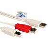 ROLINE 19.08.1007 :: ROLINE USB 2.0 Y-кабел, 2x USB A M - 1x USB B M, 1.0 м